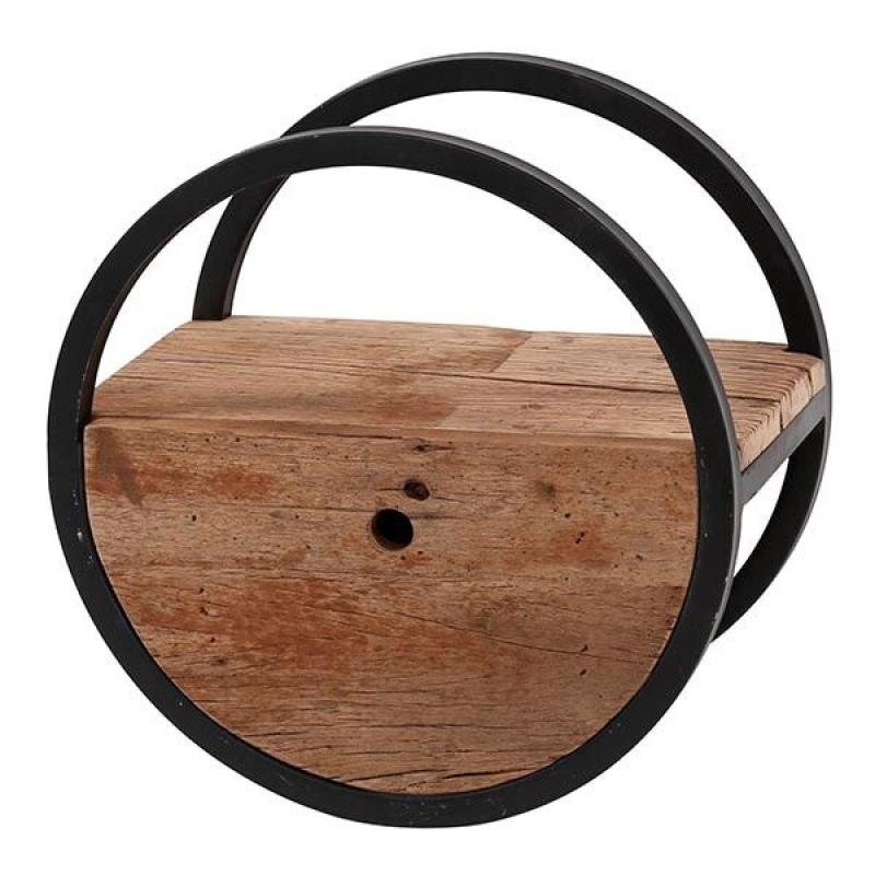 Wandschap Circular Zwart 40cm Ø incl. Lade