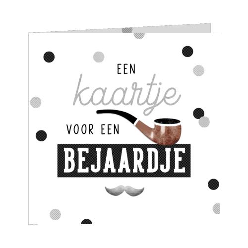 Verjaardagskaart man humor oud bejaard pijp confetti