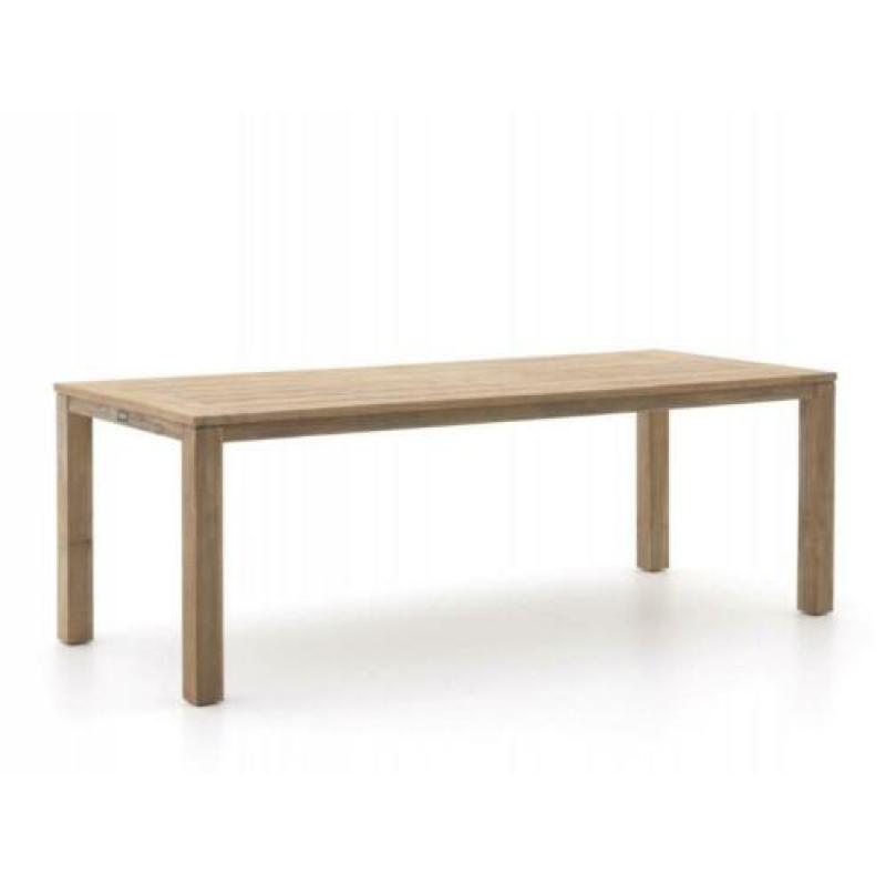 Kees Smit dining tuintafel ROUGH-S 220x90x76cm - Old Teak