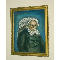 Schilderij in antieke lijst (Gesigneerd)