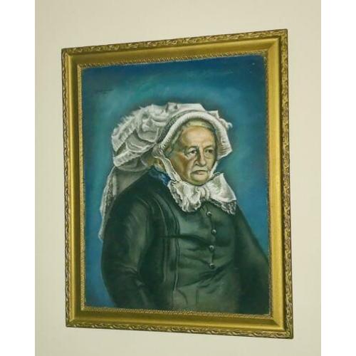 Schilderij in antieke lijst (Gesigneerd)