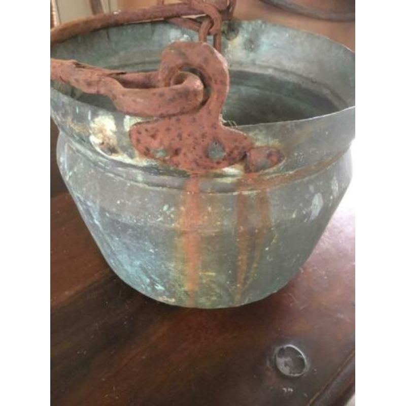 brocante koperen ketel