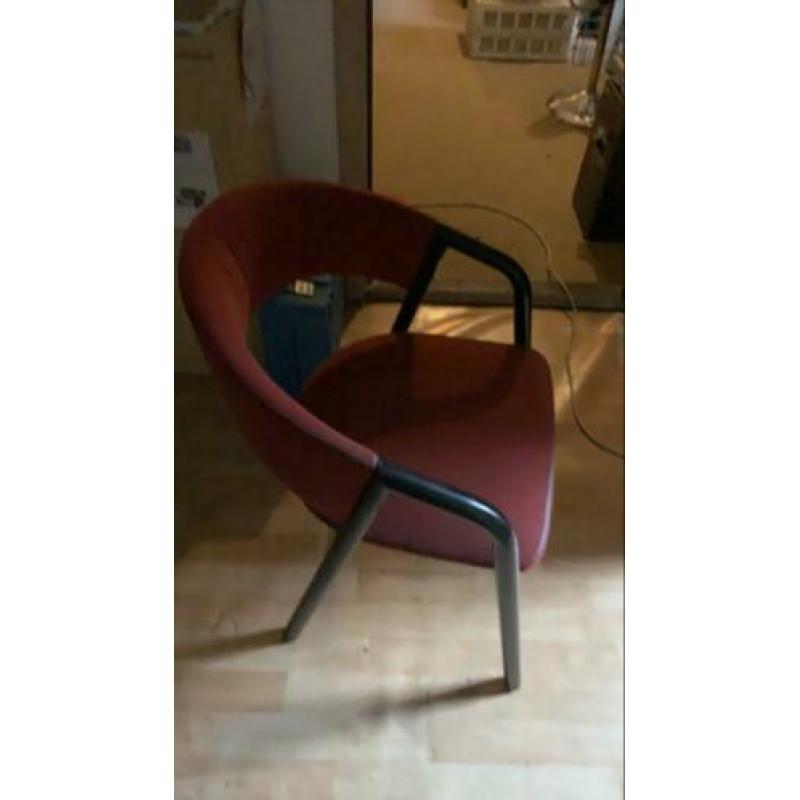 Rode design stoel woonkamer zitstoel zetel