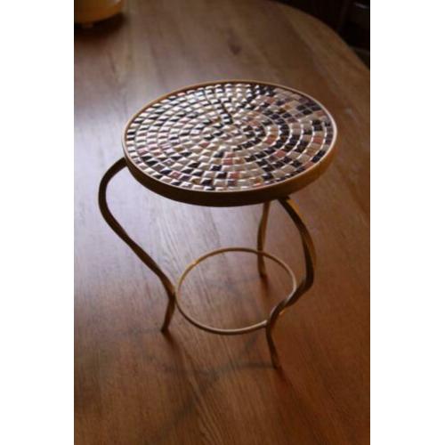 Bijzettafel met mozaïekstenen