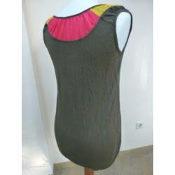 Top retro tuniekje van Zoi, maat M, 38 40 fleurige halslijn