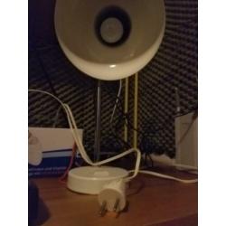 Retro lamp wit metaal