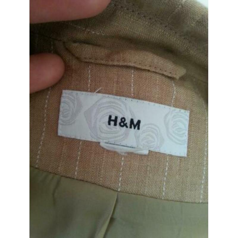 Mooie okergele linnen blazer van H&M maat 42/44