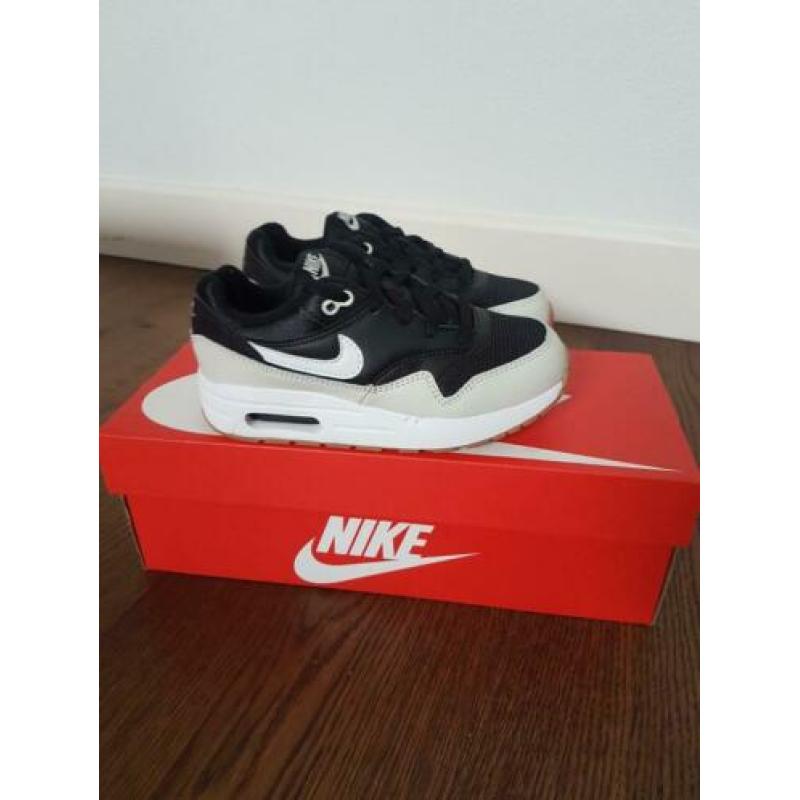 Nike air max 1 zwart wit bone nieuw maat 32