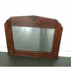 Amsterdamse School Art deco 1930 spiegel Facet geslepen