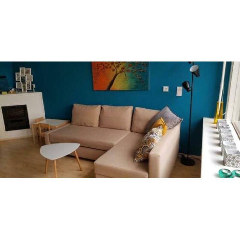 Friheten hoekbank/slaapbank Beige