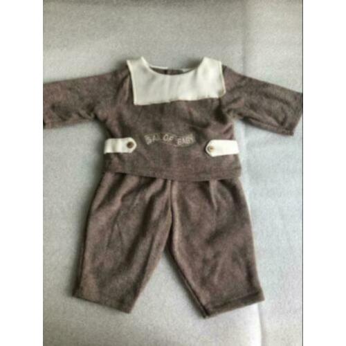 Maat 50 / 68 - sailor baby - bruin , 2 delig