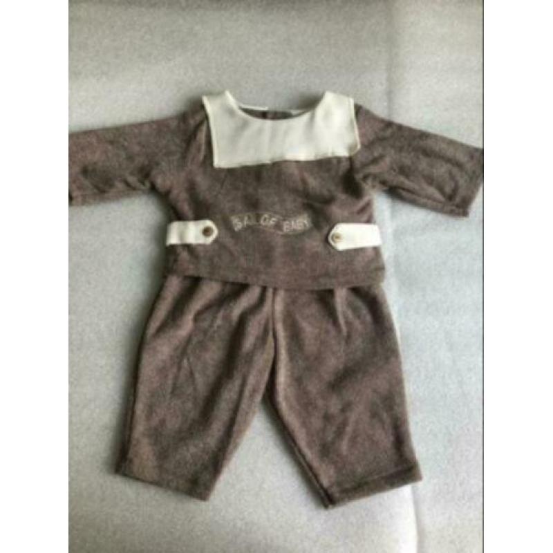 Maat 50 / 68 - sailor baby - bruin , 2 delig