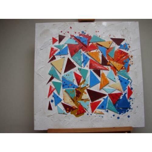 Abstract met 3 d effect en Geweldig Kleuren Palet