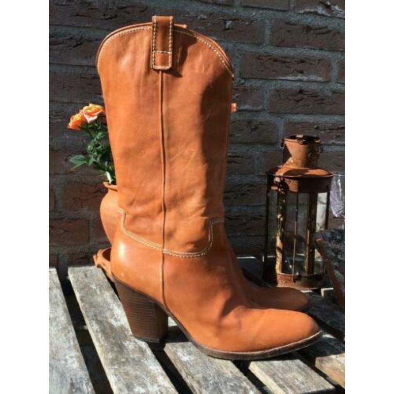 leren cowboy western laarzen 41 Vero Cuoio volledig leer