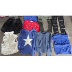 Kledingpakket meisje 19 delig maat 128 / 134 kleding pakket
