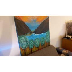 Acryl katoenen canvasdoek 100x100 cm
