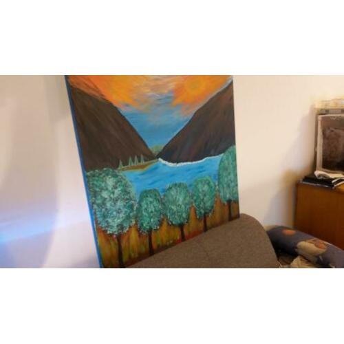 Acryl katoenen canvasdoek 100x100 cm