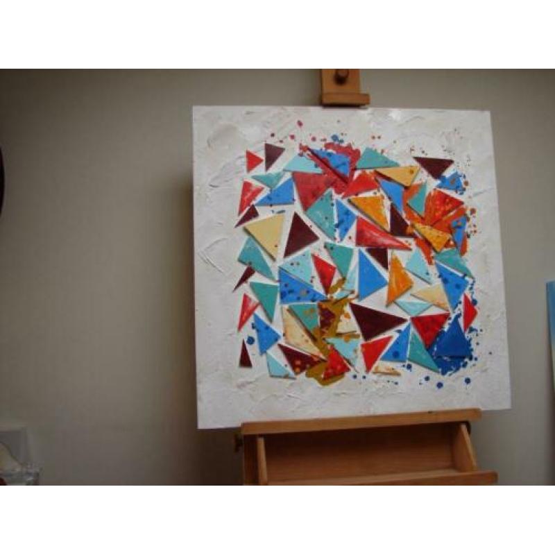 Abstract met 3 d effect en Geweldig Kleuren Palet
