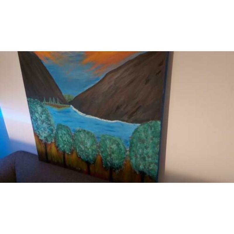 Acryl katoenen canvasdoek 100x100 cm