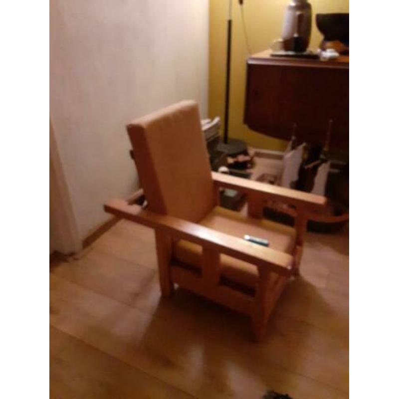Vintage rokers (kinder ) stoel, custom made.