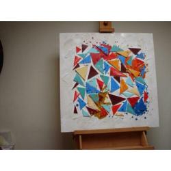 Abstract met 3 d effect en Geweldig Kleuren Palet