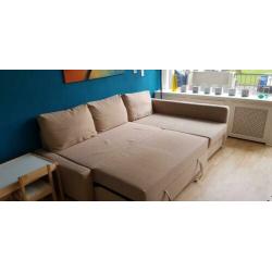 Friheten hoekbank/slaapbank Beige