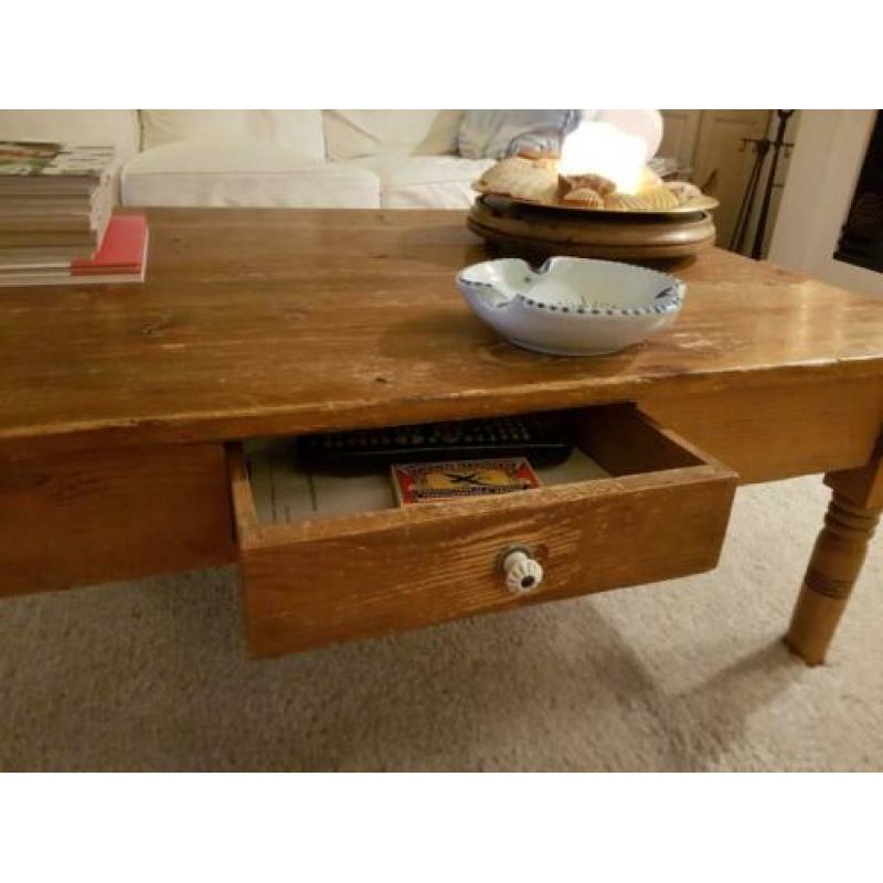Geloogd grenen salontafel te koop