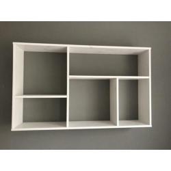 Letterkast, wandkast, hout, wit