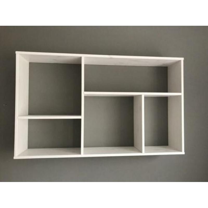 Letterkast, wandkast, hout, wit