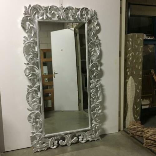 Barok Spiegel - houten lijst - zilver- 180 x 100cm-TTM Wonen