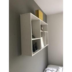 Letterkast, wandkast, hout, wit