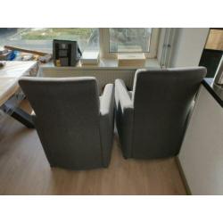 4 eetkamer stoelen op wieltjes