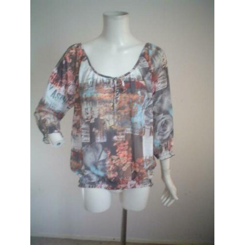 Geisha tuniek blouse mt 2XL= 44**Nieuw **