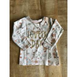 Shirtje met vogels en bloemen | maat 62