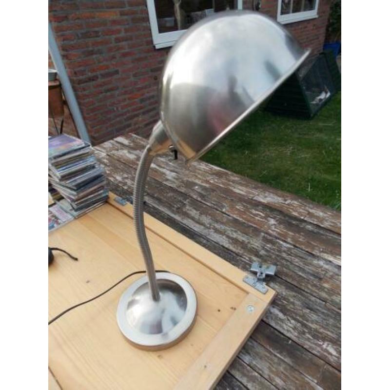Lamp chroom buro burolamp kan buigen vintage look