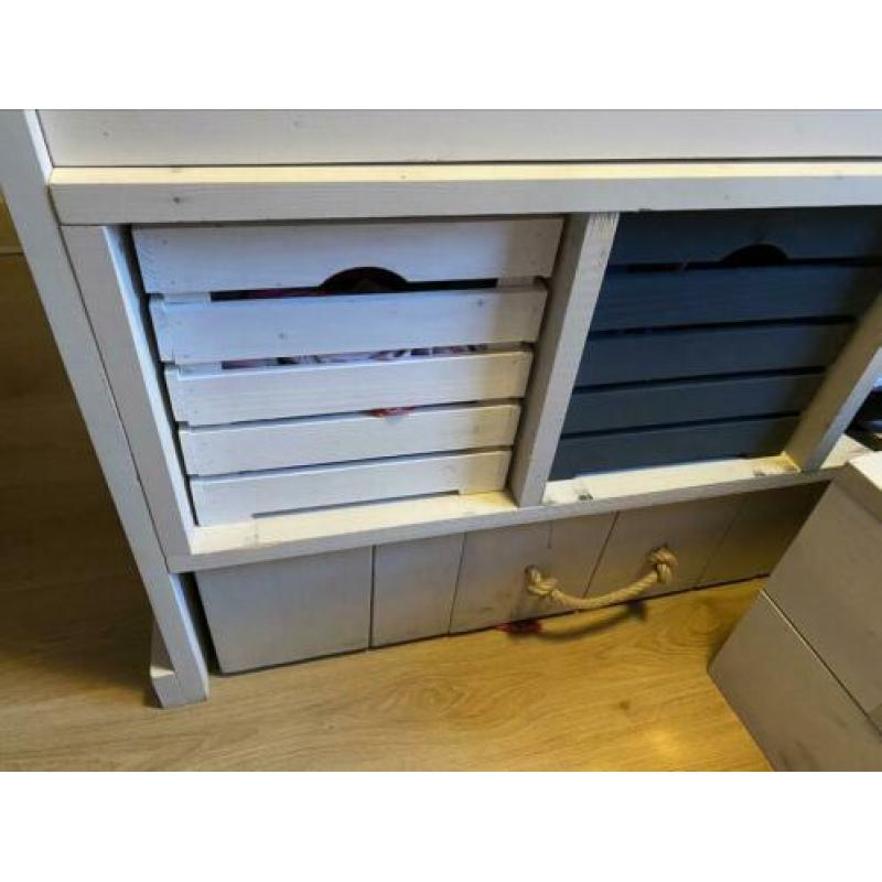 Kajuitbed Steigerhout Hartendief.Kinderbed hoogslaper meisje