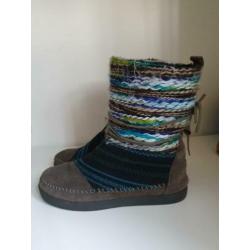 Toms Nepal laarsjes, gevoerd maat 40 grijs, blauw, groen