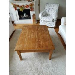 Geloogd grenen salontafel te koop