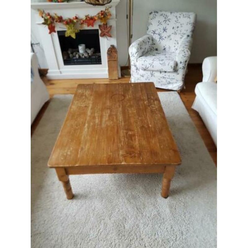 Geloogd grenen salontafel te koop