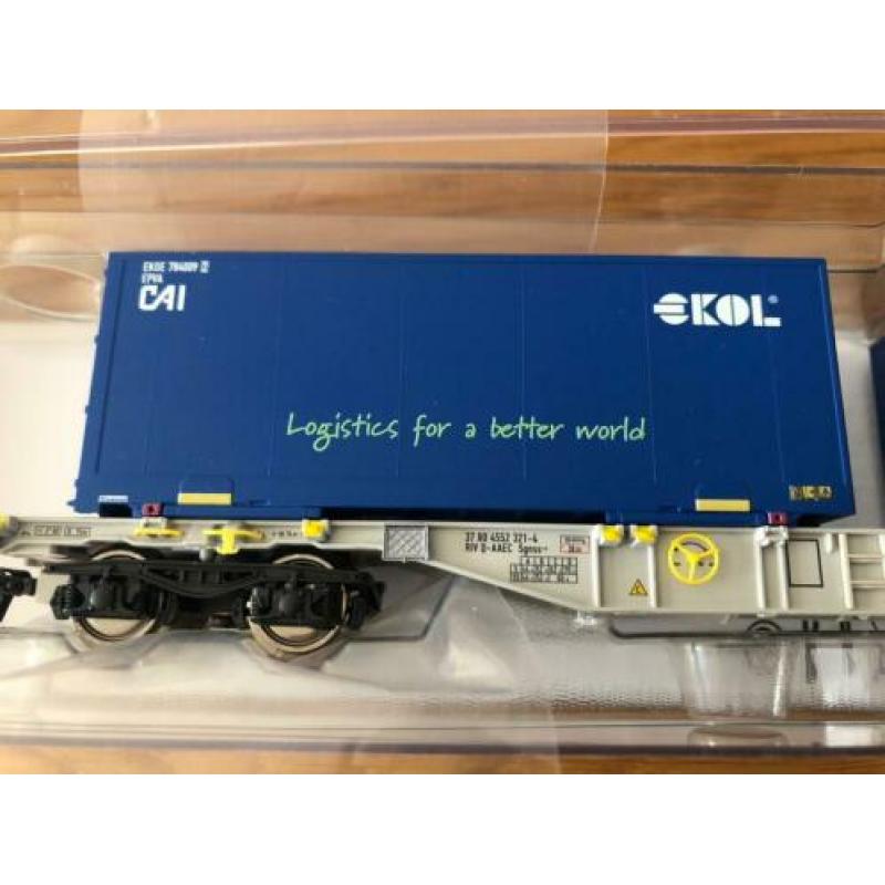 Roco 76947 Sgnns AAE container wagon Ekol