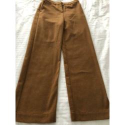 Broek xs oker geel wijde pijp soaked in luxury