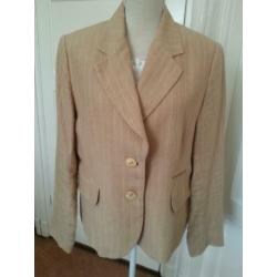 Mooie okergele linnen blazer van H&M maat 42/44