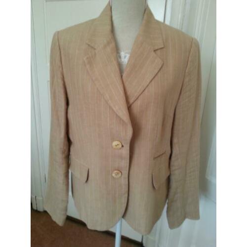 Mooie okergele linnen blazer van H&M maat 42/44