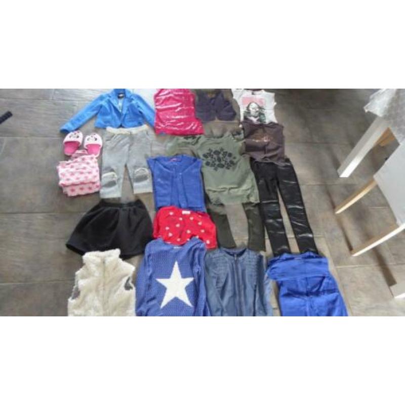 Kledingpakket meisje 19 delig maat 128 / 134 kleding pakket