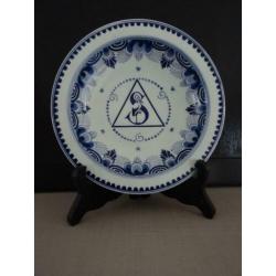 Delfts blauw bordje - ooijevaar