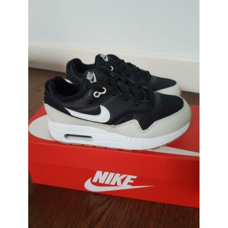 Nike air max 1 zwart wit bone nieuw maat 32