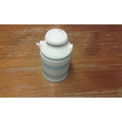 Puckator, wit met blauw servies, theekan, suikerpot, peper
