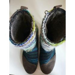 Toms Nepal laarsjes, gevoerd maat 40 grijs, blauw, groen