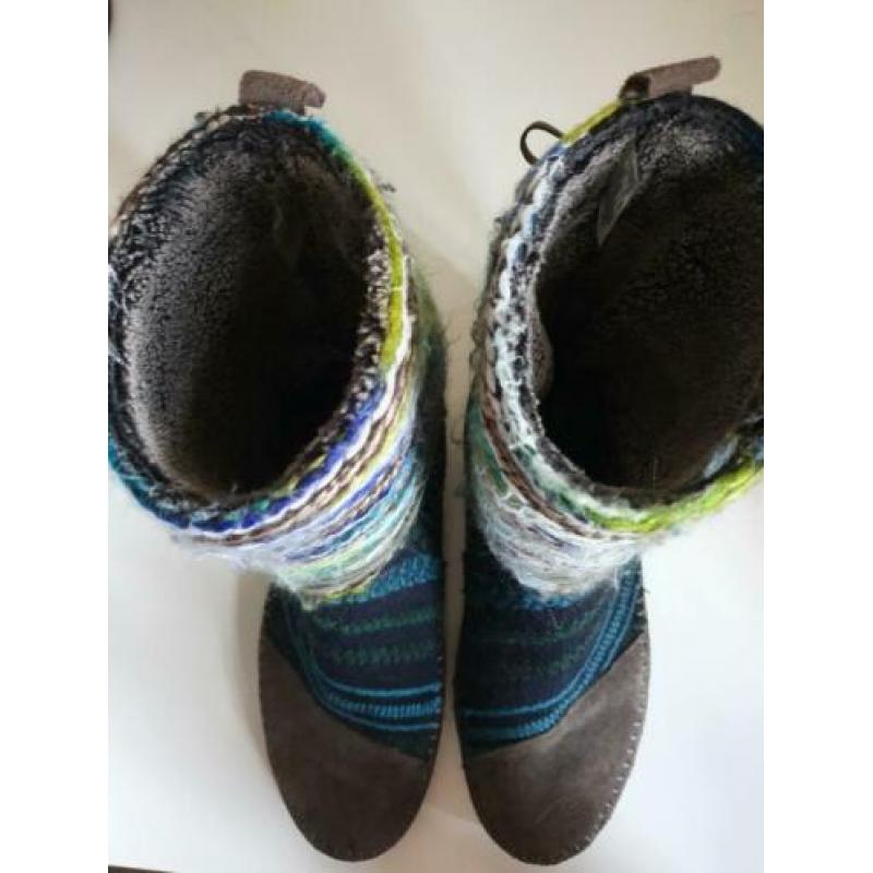 Toms Nepal laarsjes, gevoerd maat 40 grijs, blauw, groen