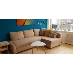 Friheten hoekbank/slaapbank Beige